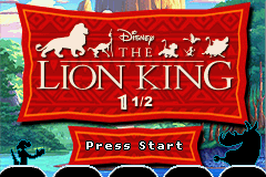 The Lion King 1 1-2 Title Screen